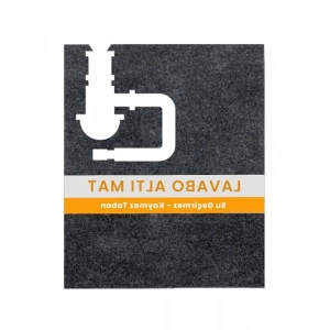 Kaymaz Tabanlı Sıvı Geçirmez Lavabo Altı Matı (60x76 cm)