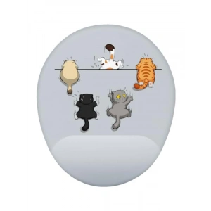 Kedi Desenli Bilek Destekli Mouse Pad
