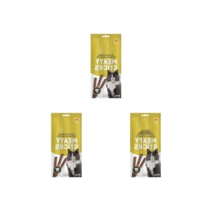 Kedi Eğitim Ödül Çubukları - Av Hayvanlı & Kaz Tatlı 3 x 5 Gr (3 Paket)