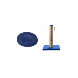 Kedi Tırmalama Tahtası ve Simit Yatağı Seti - 40 cm ve 50 cm Çap