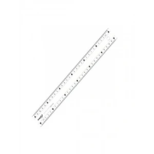 Kırılmaz Şeffaf Cetvel, 30 cm Uzunluk