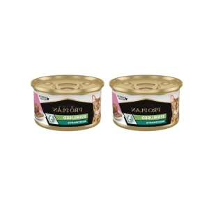 Kısırlaştırılmış Yetişkin Kediler İçin Ton Balıklı ve Somonlu Konserve, 85 Gr 2li Paket