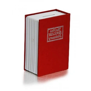Kitap Görünümlü Gizli Kumbara, Bordo, Büyük