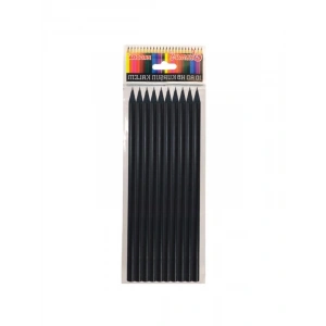 Klasik Siyah Yuvarlak Kurşun Kalem Seti - 10 Adet