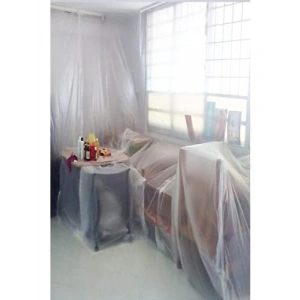 Koruyucu Naylon Örtü, Boya ve Badana İçin, 50 m² Alan Kapatma