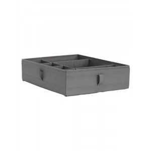 Koyu Gri Renk Bölmeli Çekmece İçi Organizer Kutu | 44x34x11 cm