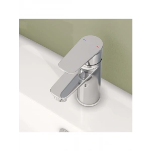 Krom Renk Lavabo Bataryası - 90 mm Çıkış Ucu, 5L/dk Su Akışı