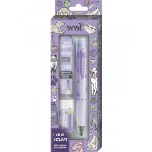 Lavanta Renkli Doğa Desenli Kalem Seti (0.7 mm, 3lü)