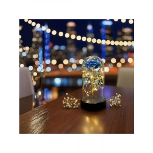 LED Işıklı Dekoratif Gece Lambası - Modern Tasarım (Mavi)
