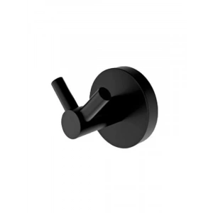 Metal Duvara Monte Banyo Askılığı - 2li Set - Siyah Renk
