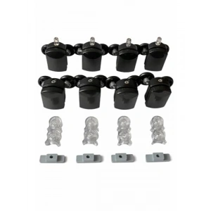 Metal Gövdeli Cam Duşakabin Tekerleği Tam Set