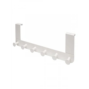 Metal Kapı Askısı - 6 Kancalı, Beyaz