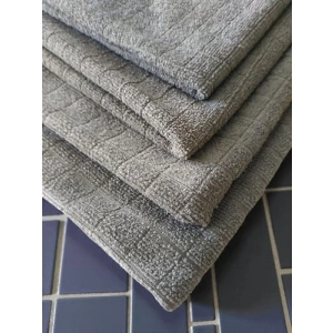 Mikrofiber Süper Emici 4lü Havlu Seti - Çok Amaçlı Bez (40x40 cm, Gri)