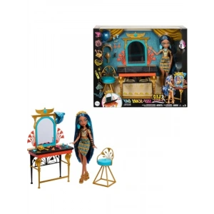 Mısır Temalı Makya Masası ve Aksesuar Seti, Cleo De Nile Bakım Günü Bebek ile
