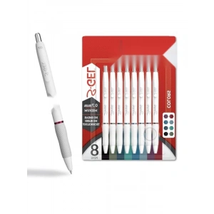 Moda Varil Jel Kalem Seti - 8 Adet, Orta Nokta (0,7 mm)