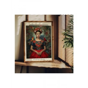 Modern Dekoratif Çerçevesiz Poster, Frida Kahlo, 30 x 40 cm