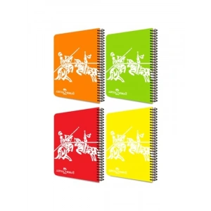 Neon Desenli Spiralli Defter, A4, 80 Yaprak