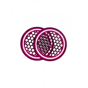 Neon Işıklı 16 cm Hoparlör Kapağı - 2 Adet - Pembe