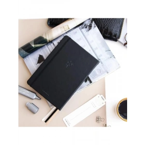 Noktalı A5 Bullet Journal Defteri, 140 gr Kalın Kâğıt, 80 Yaprak, Derin Kömür Renk