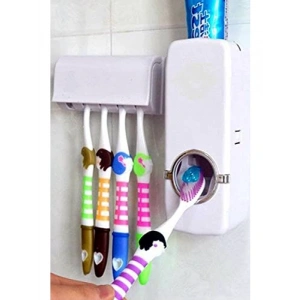Otomatik Diş Macunu Sıkacağı ve 5 Diş Fırçalı Set