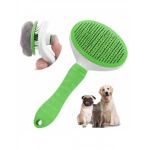 Otomatik Temizleme Mekanizmali Kedi ve Köpek Tarak – Çelik İğneli, Ergonomik ve Cilt Dostu