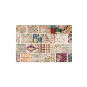 Patchwork Halı - 120x180 cm, %60 Pamuk, %40 Yün