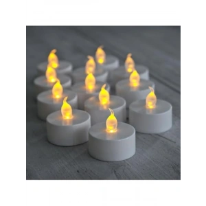 Pilli LED Tealight Mum - Sıcak Sarı Işık, Dekoratif