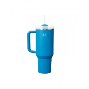 Pipetli Termos Bardak, Mavi, 0.89 Litre
