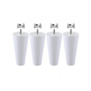 Plastik Mobilya Ayakları - 14 cm, Beyaz Renk, 4 ADET