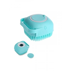 Sabun ve Şampuan Hazneli Silikon Banyo Fırçası, Ergonomik Tasarım