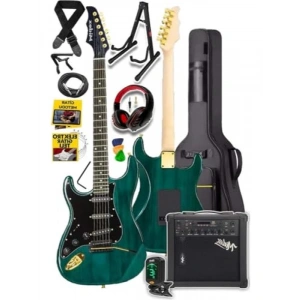 Şarjlı 25W Elektro Gitar Seti, Kulaklık ve Amfi ile Tam Set