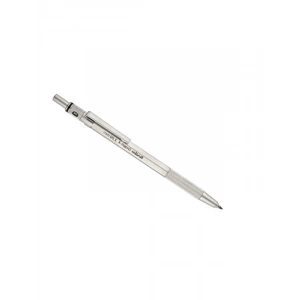Saten Gri 2 mm Mekanik Kurşun Kalem, Silgi ve Metal Klipsli