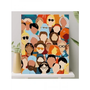 Sayılarla Boyama Tuval Seti - Fırça ve Boya Dahil, 40x50 CM