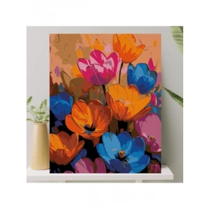 Sayılarla Boyama Tuval Seti, Fırça ve Boya Dahil (40x50 cm)