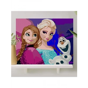 Sayılarla Boyama Tuval Seti Fırça ve Boya Dahil (Çıtalı) 40x50 CM