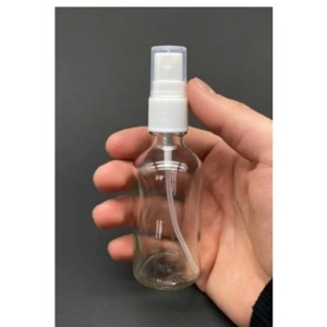 Şeffaf Kapaklı 50 ml Cam Kolonya Fısfısı - Çok Amaçlı