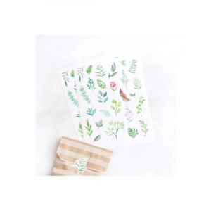 Şekilli Sticker Seti - Yaprak Deseni, 1.5x5.5 cm