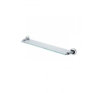 Sekürit Cam Etajer, Krom Kaplama, 58 cm Genişlik