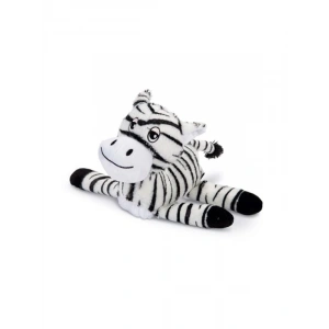 Sesli Peluş Köpek Oyuncağı, Zebra Desenli (Siyah/Beyaz)