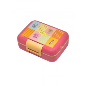 Sevimli Kedi Desenli 1600ml Kapaklı Lunchbox, 2 Bölmeli PP Plastik
