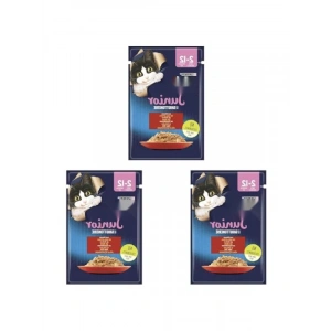 Sığır Etli Yavru Kedi Yaş Maması, 85 gr, 3lü Paket