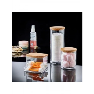 Şık Ahşap Görünümlü 3lü Organizer Set - Mutfak ve Banyo Düzenleyici