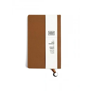 Şık Tasarımlı Taba Renk Defter - Çizgisiz