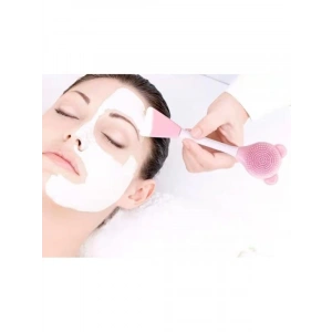Silikon Yüz Temizleme Fırçası ve Maske Spatulası Seti