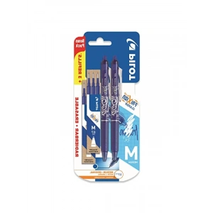 Silinebilir Jel Kalem Seti - Mavi, 0.7 mm Uç, 2li Paket + 6 Yedek
