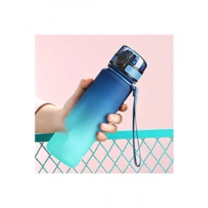 Sızdırmaz 500ml Çift Renkli Softtouch Tritan Su Matarası - Mavi-Turkuaz