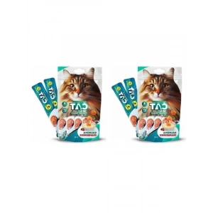 Somon ve Kızılcık Aromalı Sıvı Kedi Ödülü 5x15 gr, 2li Paket