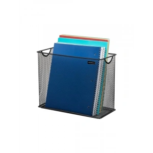 Taşınabilir Metal File Kutu Dosya Klasör Sepeti, Siyah