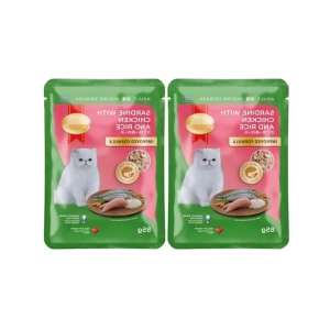 Tavuk ve Pirinçle Hazırlanmış Sardalye Pouch 85 gr (2 Paket)