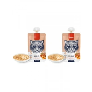 Taze Somon ve Tavuklu Kedi Et Ezmesi 2li Paket 90 Gr